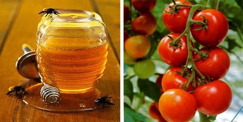 cách làm trắng da mặt với cà chua và mật ong