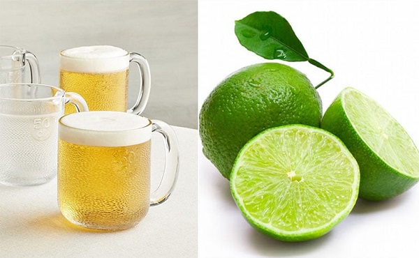 cách làm trắng da body bằng bia và chanh