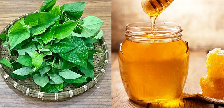 trị nám da mặt bằng rau diếp cá và mật ong