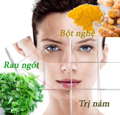 cách trị nám da bằng rau ngót
