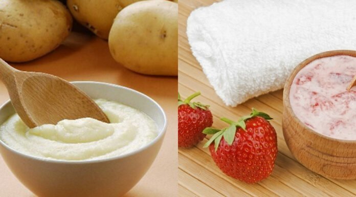 cách trị nám da bằng khoai tây và dâu tây