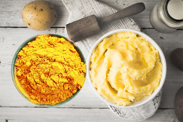 trị nám da hiệu quả chuyên sâu từ khoai tây và tinh bột nghệ