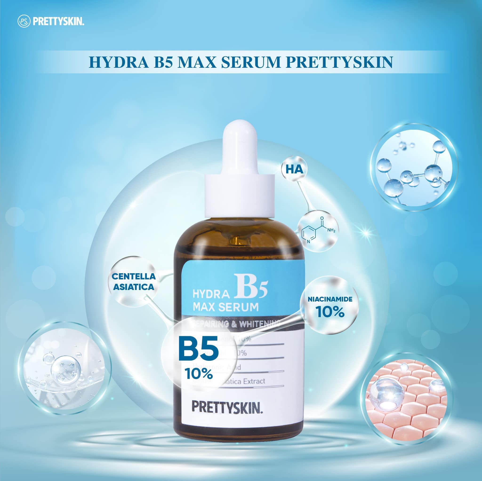 Serum phục hồi dưỡng trắng B5 Prettyskin Hydrat B5 Max Serum 50ml – DN Cosmetics | #1 Mỹ Phẩm chính hãng chất lượng số 1 Đà Nẵng